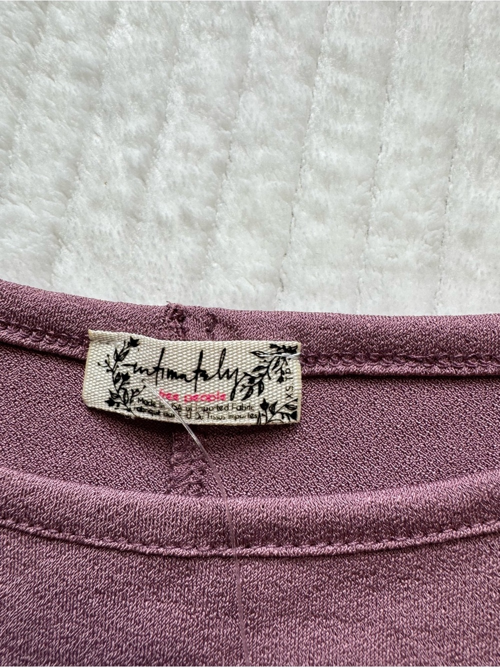 Free People Dusty Mauve Scoop Neck Ruffle Sleeve Top - Picture 4 of 7
